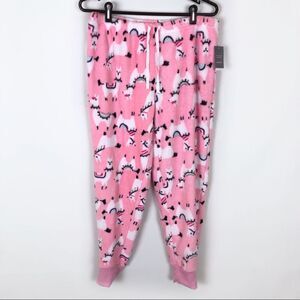 NWT PJ Couture Sweet Dreams Llama Plush PJ Pants